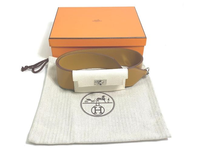 Kelly Tracolla per borsa Bandoulière Hermès Beige - Ansicht 11