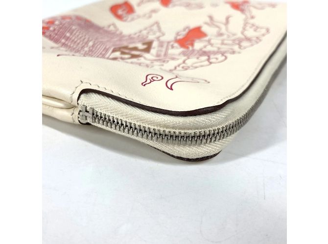 Hermès Borsa clutch in pelle avorio Hermes Crudo - vista 10