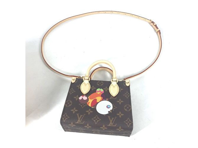 Borsa Louis Vuitton Monogram Takashi Murakami Marrone - vista 11