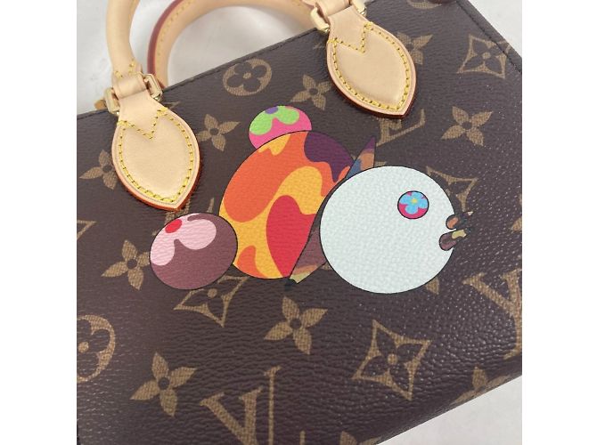 Borsa Louis Vuitton Monogram Takashi Murakami Marrone - vista 12