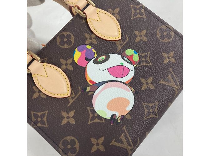 Borsa Louis Vuitton Monogram Takashi Murakami Marrone - vista 13