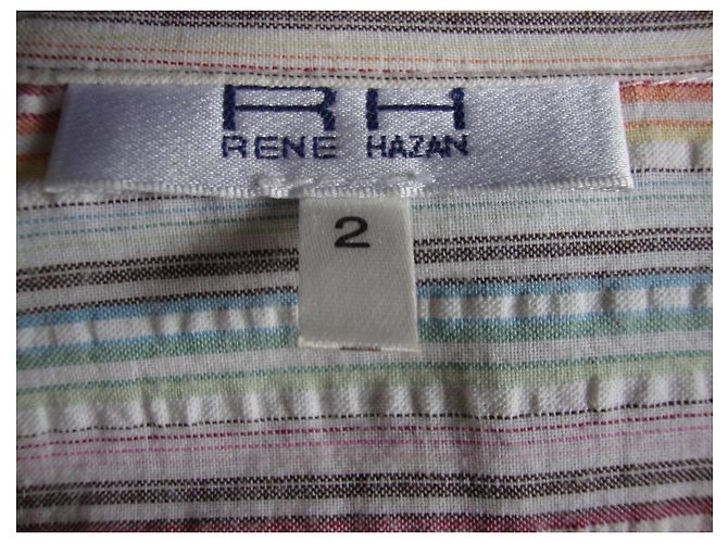 Autre Marque Vestido camisero René HAZAN de twill de algodón a rayas pastel Multicolor - vista 3