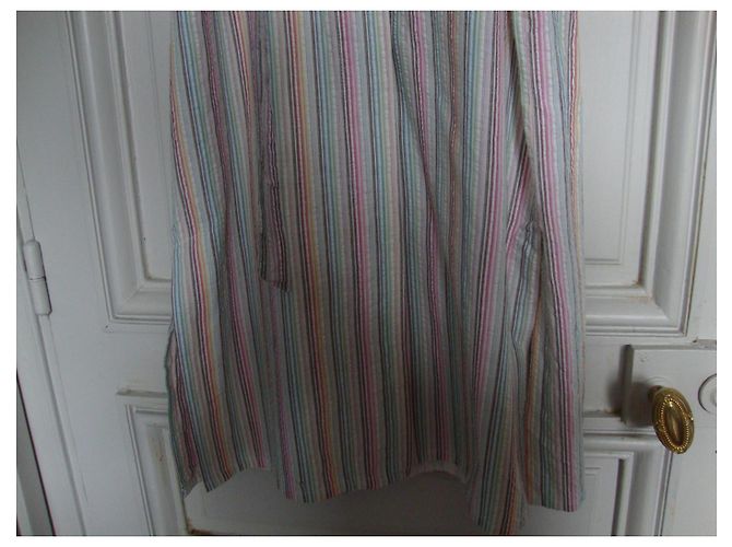 Autre Marque Vestido camisero René HAZAN de twill de algodón a rayas pastel Multicolor - vista 6