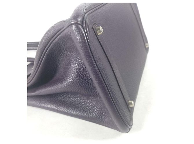 Borsa Hermès Birkin 35 in pelle Togo viola Porpora - vista 11