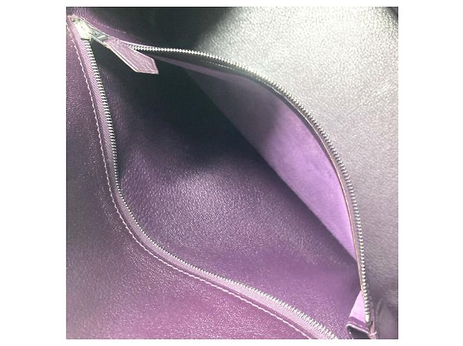 Borsa Hermès Birkin 35 in pelle Togo viola Porpora - vista 13