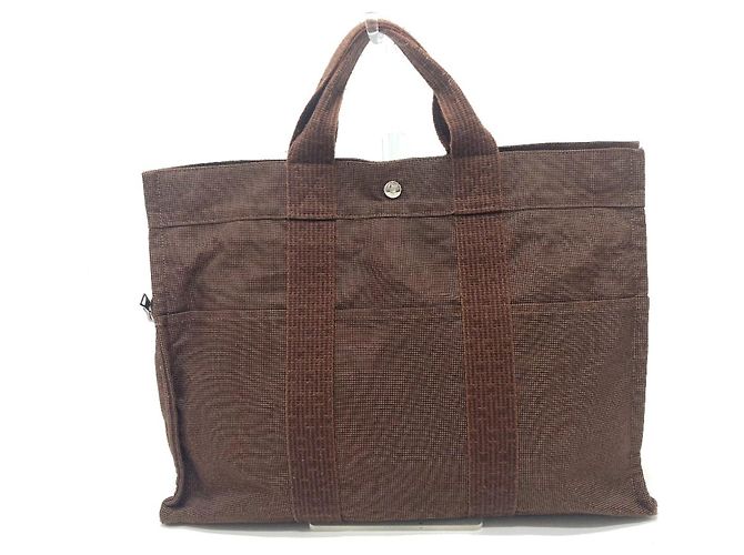 Hermès Borsa Tote MM Hermes Air Line Marrone - vista 2