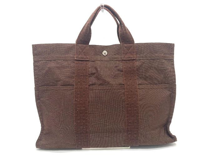 Hermès Borsa Tote MM Hermes Air Line Marrone - vista 3