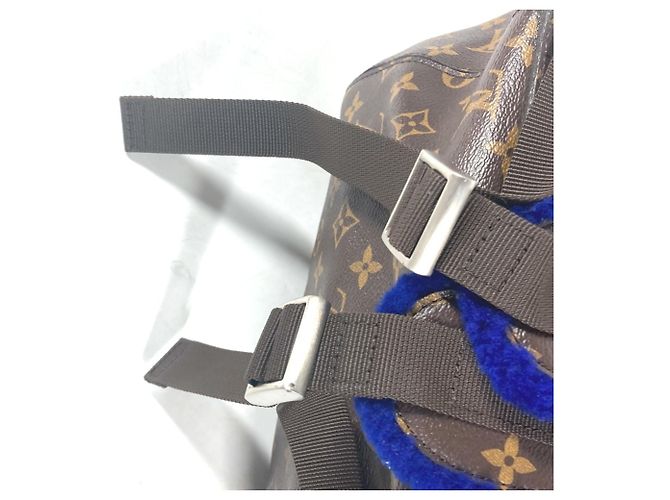 Louis Vuitton Monogram Marc Newson Kollaboration Rucksack Braun Blau - Ansicht 10