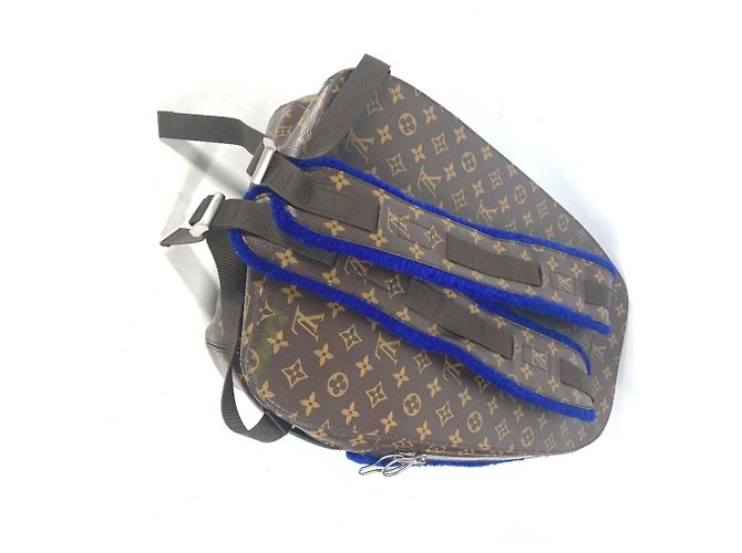 Louis Vuitton Monogram Marc Newson Kollaboration Rucksack Braun Blau - Ansicht 9