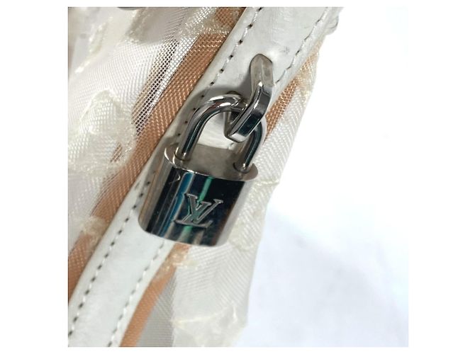 Borsa Tote Lockit Trasparente Monogramma Louis Vuitton Bianco - vista 12