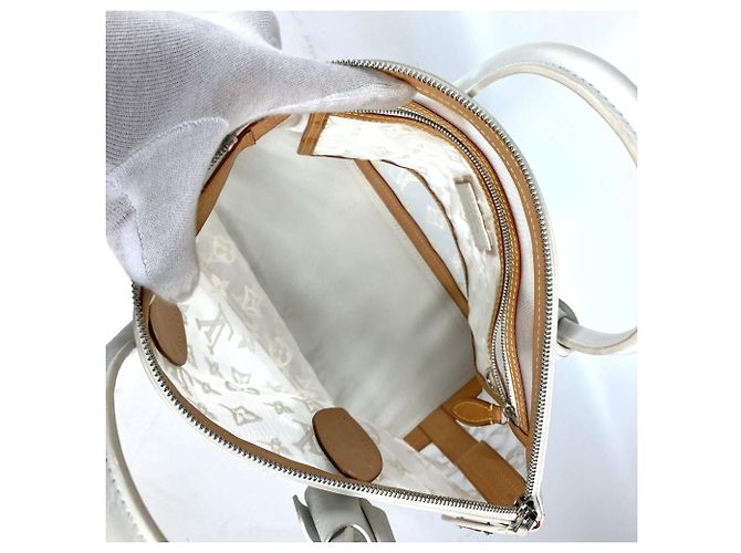 Borsa Tote Lockit Trasparente Monogramma Louis Vuitton Bianco - vista 14