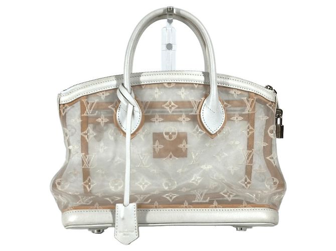 Borsa Tote Lockit Trasparente Monogramma Louis Vuitton Bianco - vista 2
