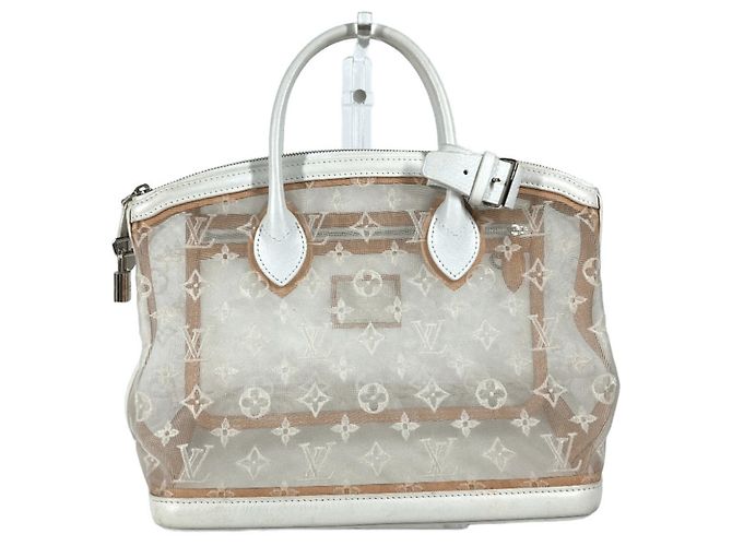 Borsa Tote Lockit Trasparente Monogramma Louis Vuitton Bianco - vista 3