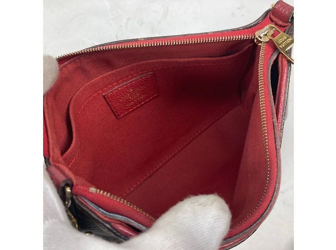 Louis Vuitton Monogram Pallas Clutch Bag Brown Red - view 10