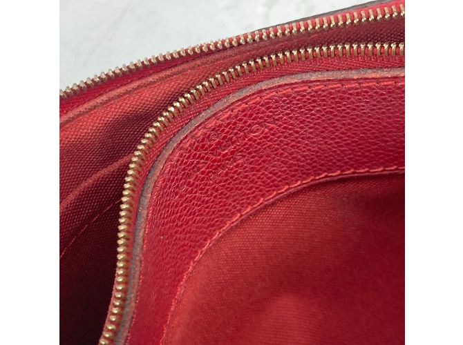 Louis Vuitton Monogram Pallas Clutch Bag Brown Red - view 14