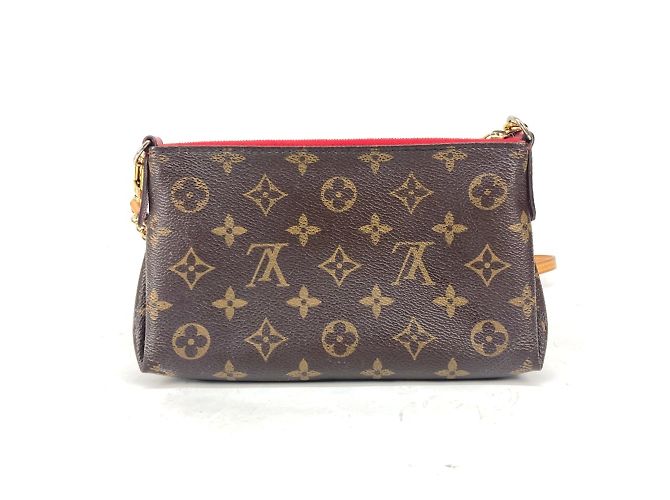 Louis Vuitton Monogram Pallas Clutch Bag Brown Red - view 2