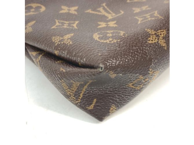 Louis Vuitton Monogram Pallas Clutch Bag Brown Red - view 6