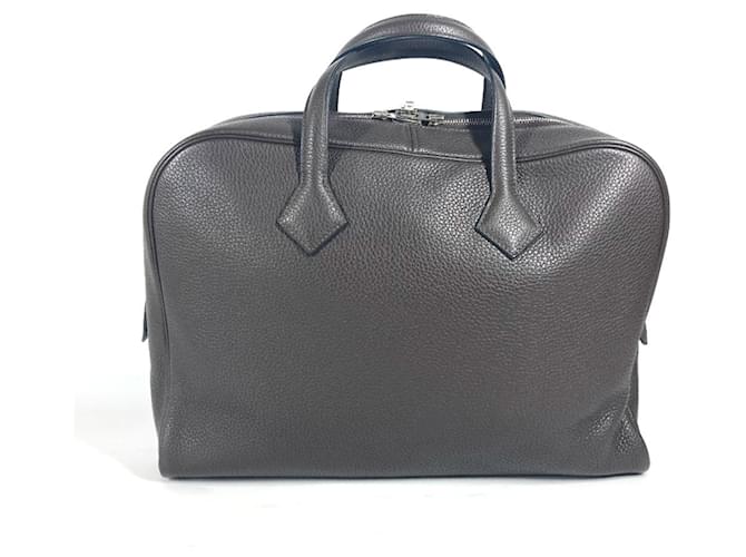 Hermès Borsa documenti Hermes Victoria 2 Marrone - vista 2