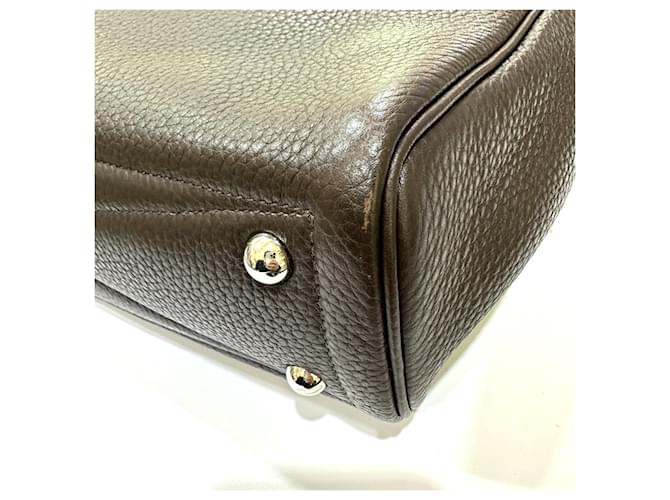 Hermès Borsa documenti Hermes Victoria 2 Marrone - vista 4