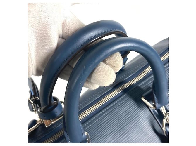 Louis Vuitton Epi Cabas Bandoulière Handtasche Marineblau - Ansicht 10