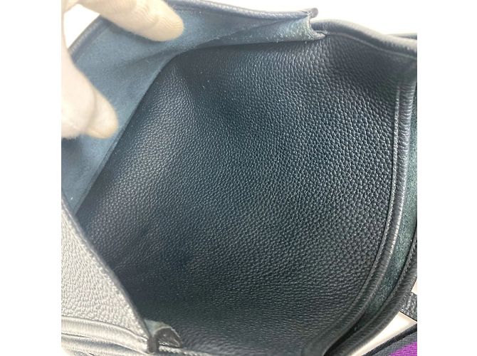Hermès Hermes Evelyn 3 PM Schultertasche mit perforiertem H-Logo Marineblau - Ansicht 15