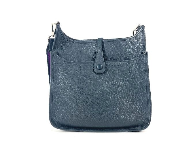 Hermès Hermes Evelyn 3 PM Schultertasche mit perforiertem H-Logo Marineblau - Ansicht 2