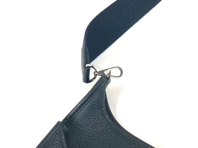 Hermès Hermes Evelyn 3 PM Schultertasche mit perforiertem H-Logo Marineblau - Ansicht 5