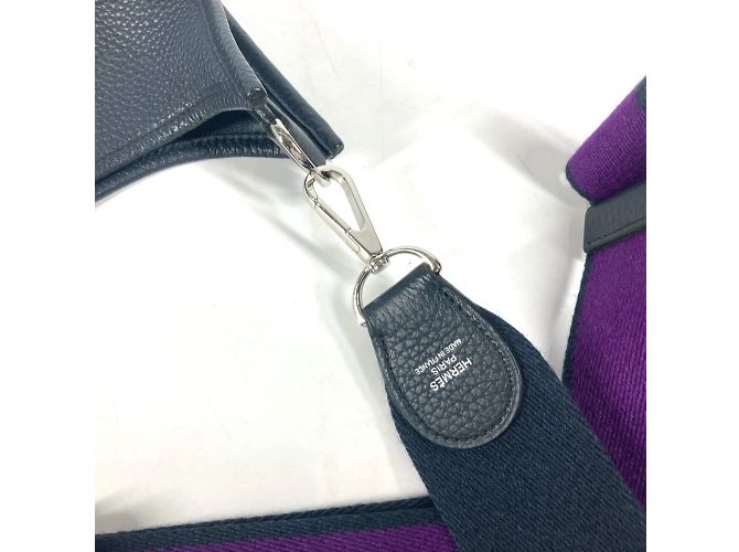 Hermès Hermes Evelyn 3 PM Schultertasche mit perforiertem H-Logo Marineblau - Ansicht 6