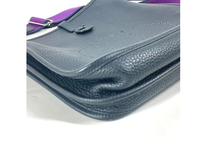 Hermès Hermes Evelyn 3 PM Schultertasche mit perforiertem H-Logo Marineblau - Ansicht 8