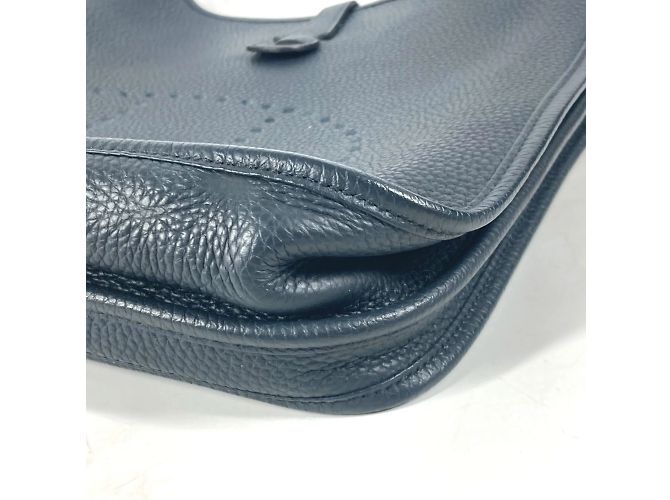 Hermès Hermes Evelyn 3 PM Schultertasche mit perforiertem H-Logo Marineblau - Ansicht 9