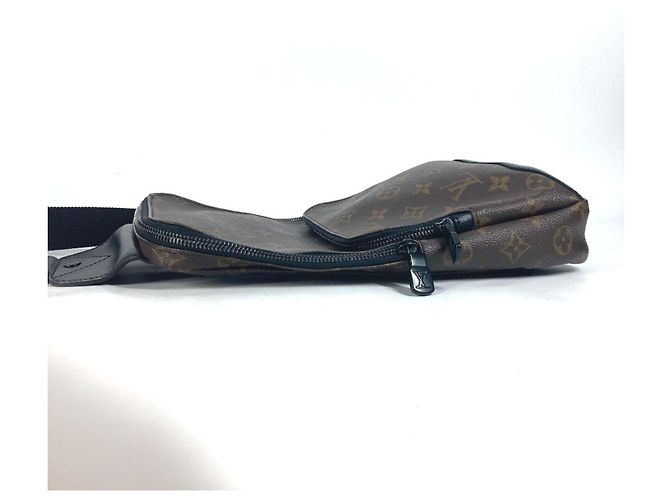 Borsa a tracolla Avenue Monogram Macassar di Louis Vuitton Marrone Nero - vista 3