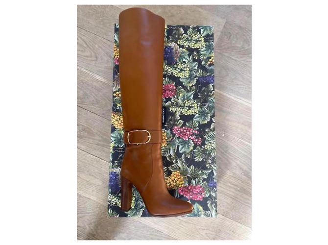 Dolce & Gabbana Botas Caroline Dolce&Gabbana 11cm Talla 39/Reino Unido 6 Coñac - vista 3