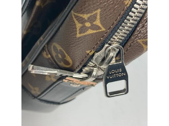 Borsa a tracolla morbida Monogram Macassar Louis Vuitton Marrone Nero Monogramma - vista 10