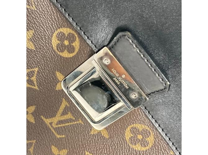 Borsa a tracolla morbida Monogram Macassar Louis Vuitton Marrone Nero Monogramma - vista 14