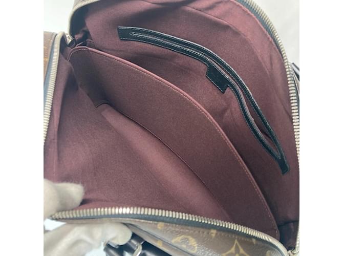 Borsa a tracolla morbida Monogram Macassar Louis Vuitton Marrone Nero Monogramma - vista 16