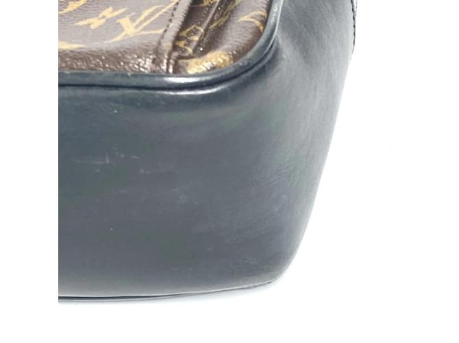 Borsa a tracolla morbida Monogram Macassar Louis Vuitton Marrone Nero Monogramma - vista 6