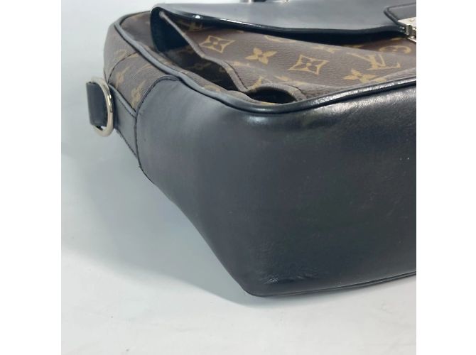 Borsa a tracolla morbida Monogram Macassar Louis Vuitton Marrone Nero Monogramma - vista 7