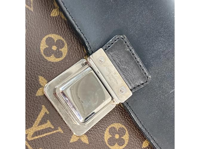 Borsa a tracolla morbida Monogram Macassar Louis Vuitton Marrone Nero Monogramma - vista 8