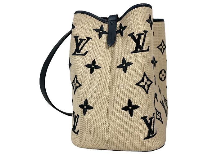 Néonoé Borsa a spalla NeoNoe MM Monogram Louis Vuitton a bordo piscina Nero Beige - vista 3