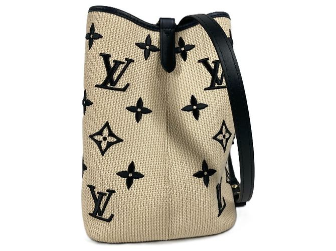 Néonoé Borsa a spalla NeoNoe MM Monogram Louis Vuitton a bordo piscina Nero Beige - vista 4