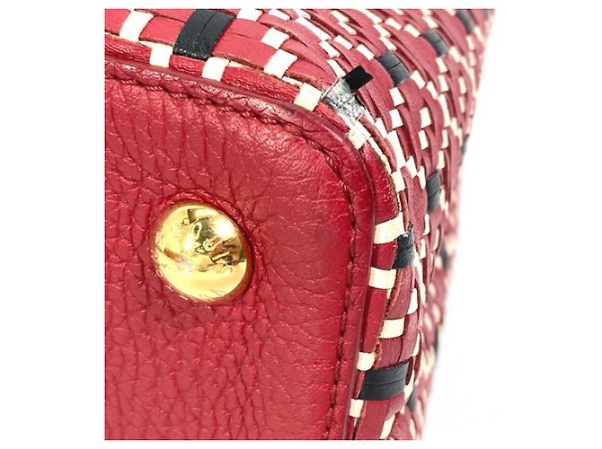 Borsa Louis Vuitton Capucines PM 2WAY Nero Rosso - vista 6