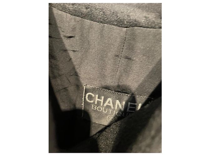Abrigo Chanel de cachemira negra Negro - vista 3