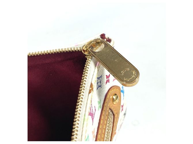 Louis Vuitton Monogramm Multicolor Pochette GM Clutch Tasche Weiß Mehrfarben - Ansicht 10