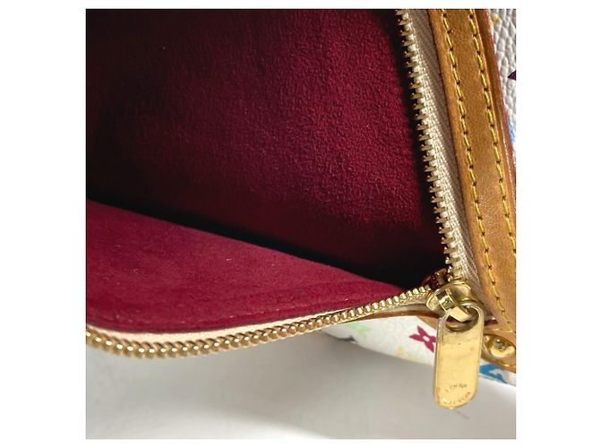 Louis Vuitton Monogramm Multicolor Pochette GM Clutch Tasche Weiß Mehrfarben - Ansicht 12