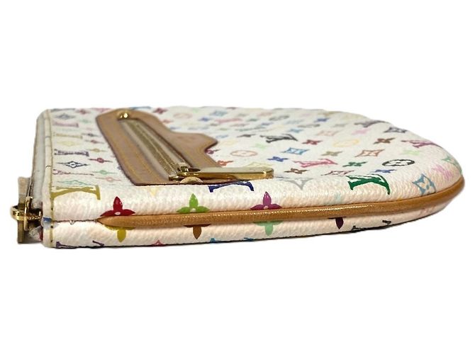 Louis Vuitton Monogramm Multicolor Pochette GM Clutch Tasche Weiß Mehrfarben - Ansicht 3