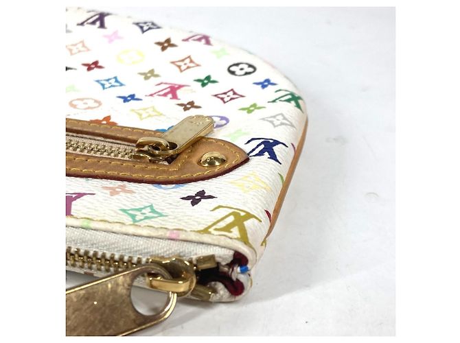 Louis Vuitton Monogramm Multicolor Pochette GM Clutch Tasche Weiß Mehrfarben - Ansicht 7