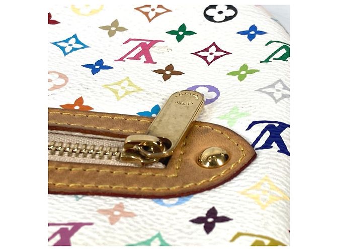 Louis Vuitton Monogramm Multicolor Pochette GM Clutch Tasche Weiß Mehrfarben - Ansicht 8