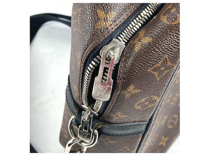 Borsa Porta Documenti da Viaggio GM Monogram Macassar Louis Vuitton Marrone Nero - vista 11