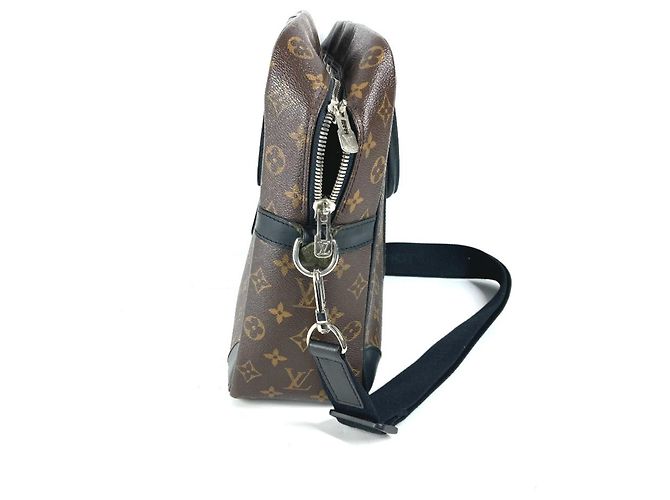 Borsa Porta Documenti da Viaggio GM Monogram Macassar Louis Vuitton Marrone Nero - vista 3