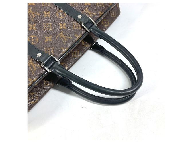 Borsa Porta Documenti da Viaggio GM Monogram Macassar Louis Vuitton Marrone Nero - vista 7